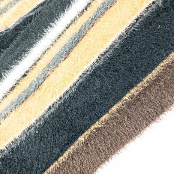 Cejon Brown Black White Striped Soft Scarf Unisex Men Women One Size - Picture 5 of 14